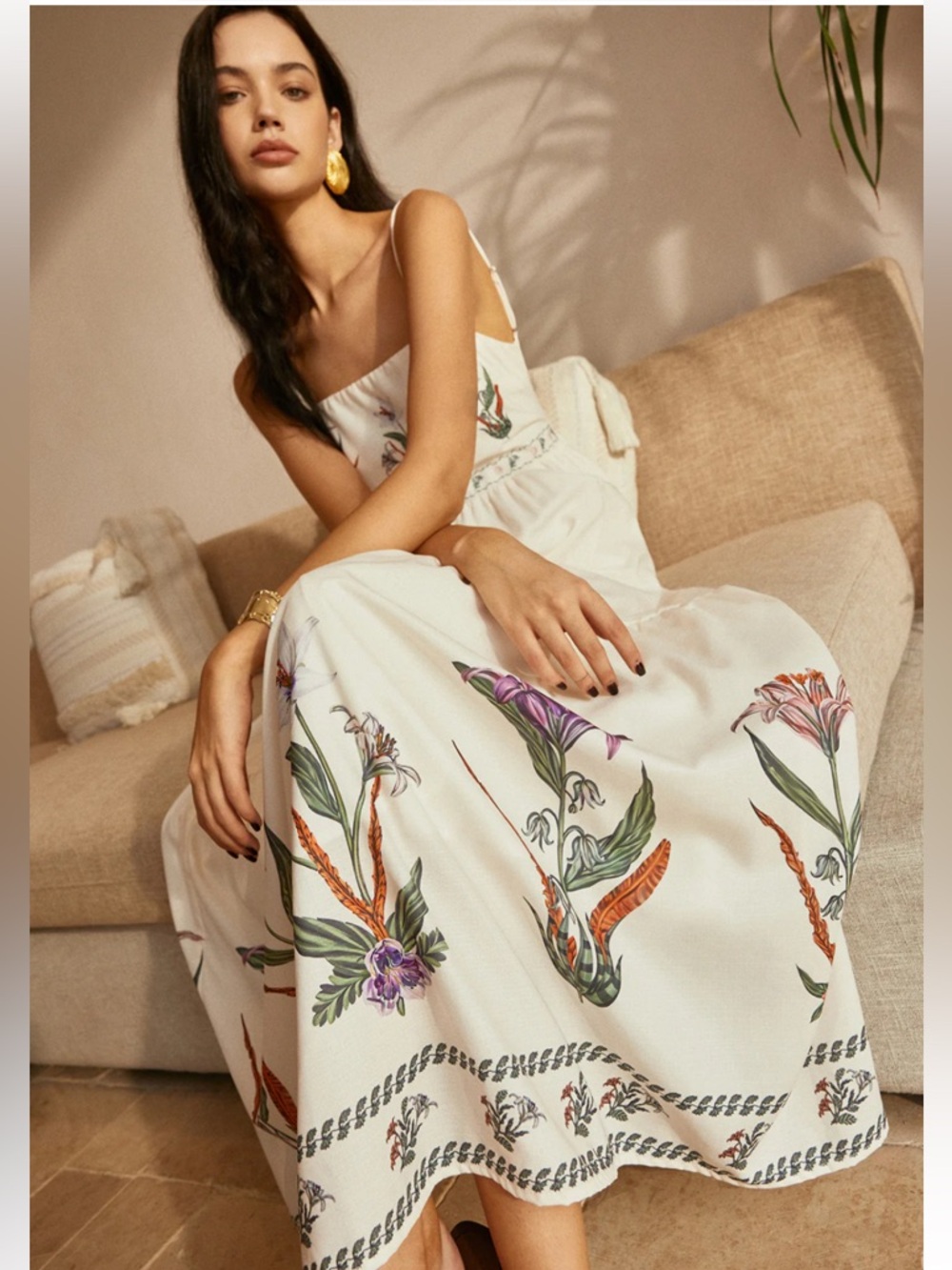 Commense Backless Pleated Floral Dress Size Medium NWT - Picture 5 of 10